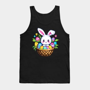 Pixel Easter Bunny and Basket Tank Top